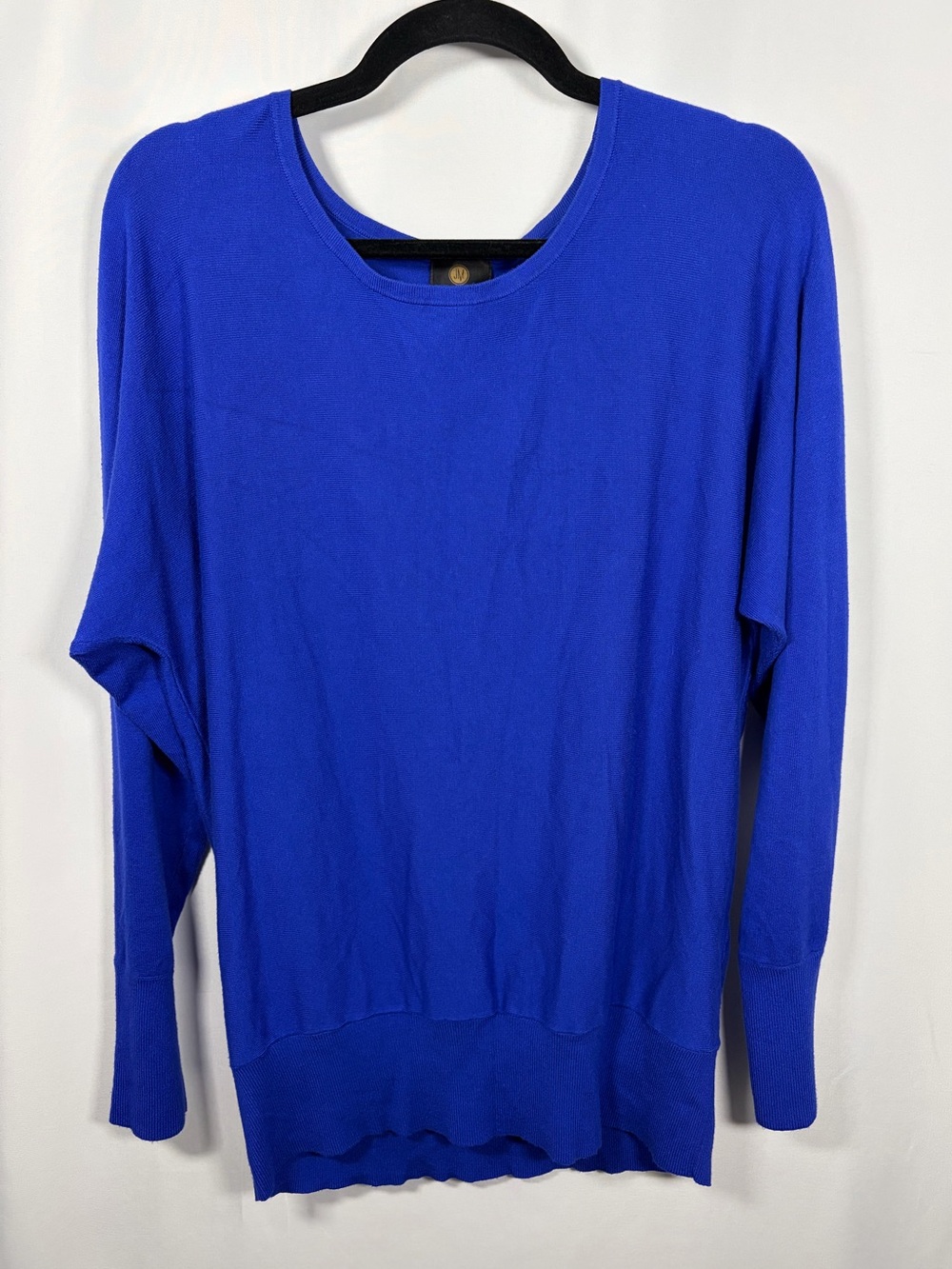 JM Collection Cobalt Blue Knit Pullover Sweater with Button Cuffs Women's XL